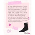 thumbnail image 7 of MeMoi String of Pearls Cotton Blend Crew Socks - Girls - Female, 8, Black, 7 of 7