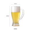 thumbnail image 2 of Juego de 2 vasos de cerveza, jarras de vidrio de 450 ml con asa, ideales for bares., 2 of 5