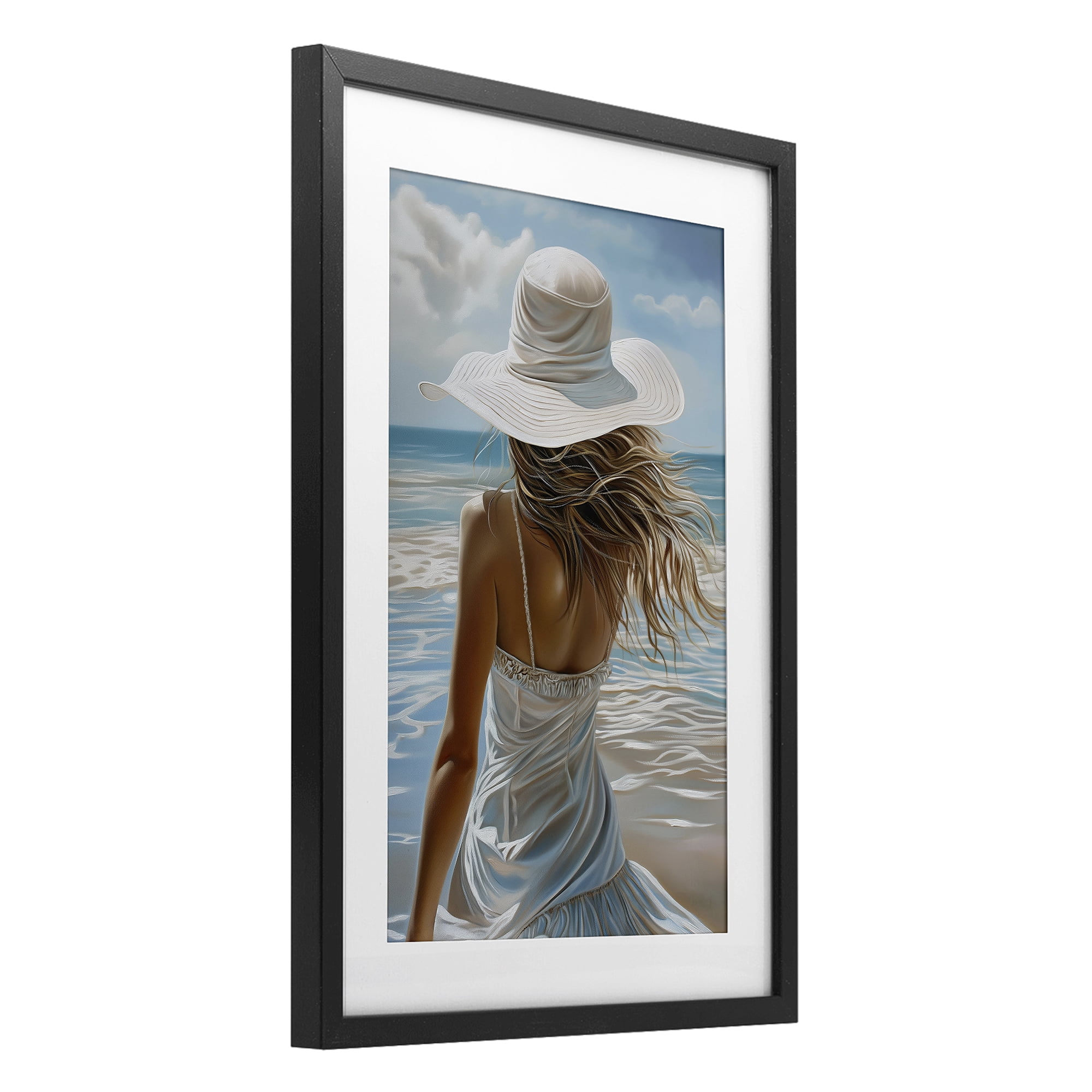 Stupell Industries Day Dreaming Summer Beach Black Framed Print Under Glass, design by Imagine It Images