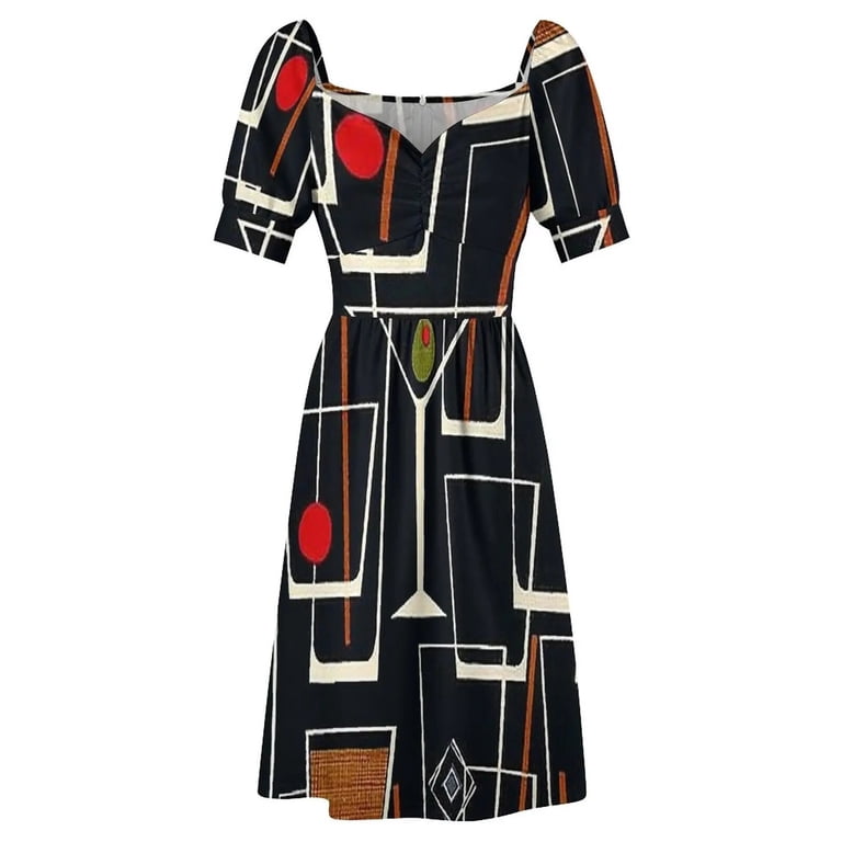 white christmas dresses Mid Mod gal, Cocktail Martini Womens Tank Dress Midi Wrap Round Neck Sleeveless Sundress L