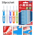 thumbnail image 2 of 10 Uds. De cepillos dentales, cepillo Interdental, limpieza de hilo dental, palillo de dientes Push-pull para adultos, limpieza entre cepillos de limpieza de dientes Gao Jinjia LED, 2 of 2
