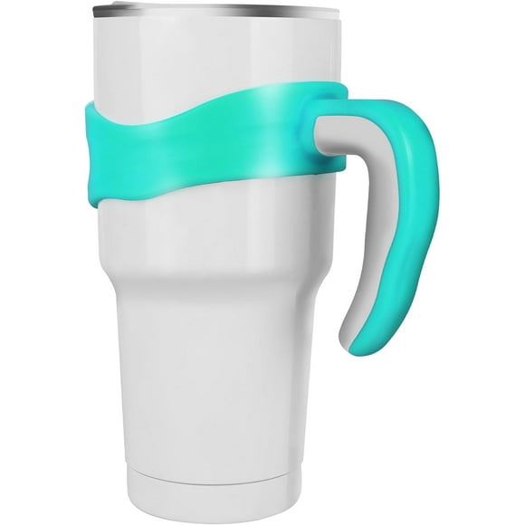 shiyou-30 oz Tumbler Handle, Anti Slip Travel Mug Grip Cup Holder for Stainless Steel Tumblers, Suitable for Trail, Sic, Yeti, Ozark and More 30 Ounce Tumbler Mugs (Turquoise)