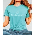 thumbnail image 2 of Tis the Season Fall Football Shirt for Women and Teens Trendy Funny Game Day Tee Seafoam Shirt Adult Small, 2 of 4