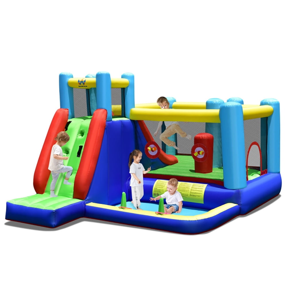 Aimee Lii 8-in-1 Kids Inflatable Bounce House with Slide without Blower, Kids Bounce House Aimee Lii 8-in-1 Kids Inflatable Bounce House with Slide without Blower, Kids Bounce House