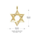thumbnail image 2 of Ioka-14K Yellow Gold Star of David Charm Pendant For Necklace or Chain, 2 of 4
