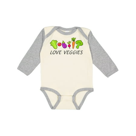 

Inktastic Love Veggies Gift Baby Boy or Baby Girl Long Sleeve Bodysuit