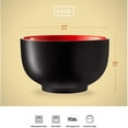 thumbnail image 7 of Ramen Bowl, Japanese Bowls, Noodle Bowls, Large Soup Bowl, Ceramic, Large Capacity, For Ramen, Pho, Udon, Soba, Microwave and Dishwasher Safe, 34 oz, Set of 4 (Black/Red), 7 of 7
