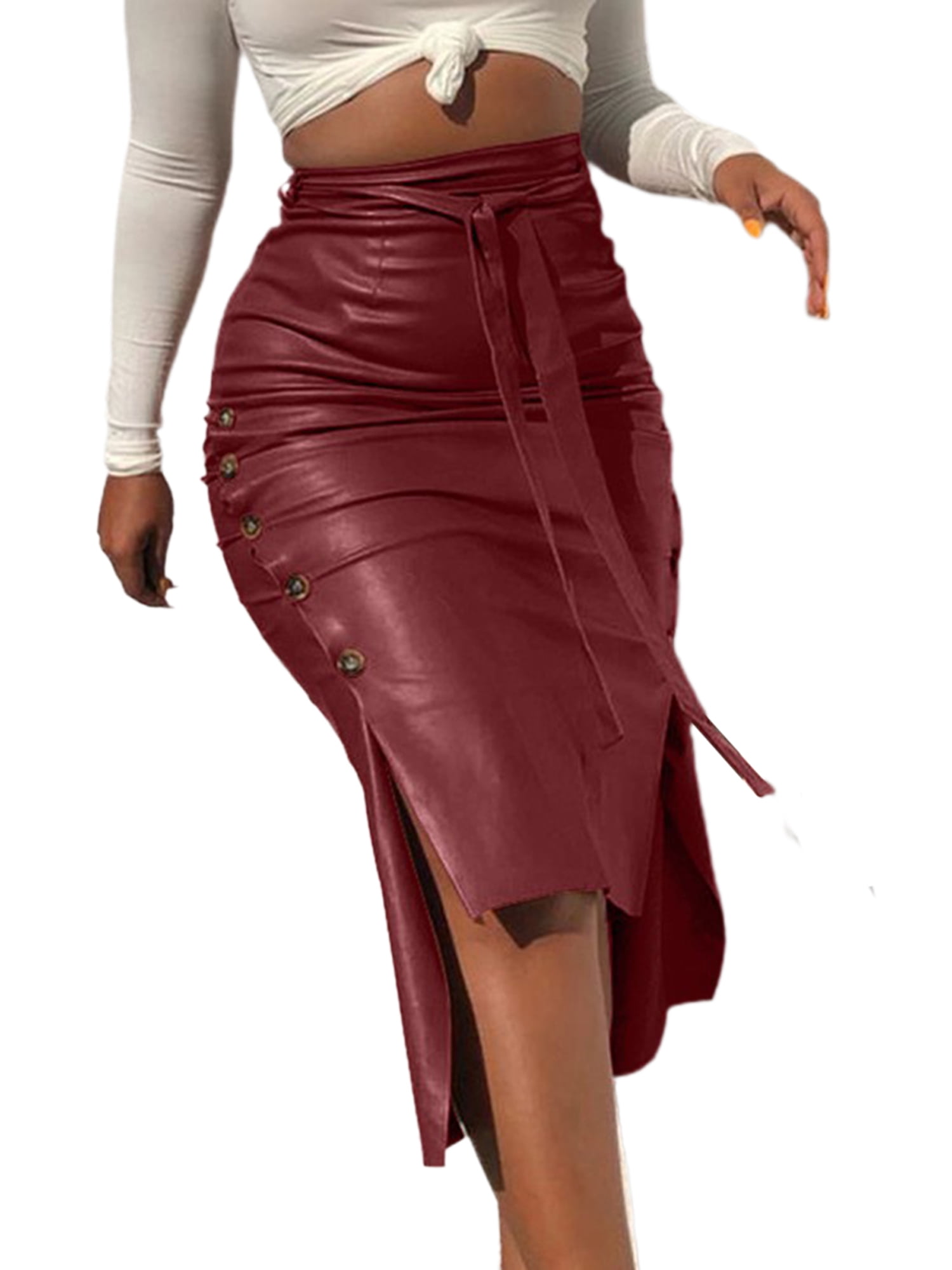 faux leather skirt walmart