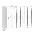 thumbnail image 6 of ACDANC 2026 New 6Pcs Stainless Steel Dental Tools Kit with Case Dental Mirror Pick Teeth Scraper Cleaner Plaque Tartar Remover Oral Care Dentist Tools, 6 of 7