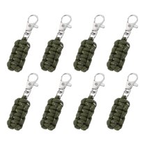 Uxcell Reflective Paracord Zipper Pull with Metal Clasp for Clothing and Luggage Accessories Olive Green