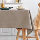 thumbnail image 4 of Styles Woven Solid Color Scalloped Tablecloth 140*200cm Natural Wrinkle-Free, Heat-Resistant Washable Table Cover for Everyday Use, Holidays, and Indoor Outdoor Events, 4 of 4