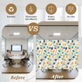 thumbnail image 6 of Colorful Leaf Window Privacy Film, Spring Summer Botanical Vintage Static Cling UV Sun Blocking Tint Film Heat Control Windows Films for Bedroom Bathroom, Window Stickers 23.6"x59", 6 of 8