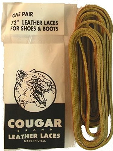 New 1 Pair Cadillac Leather Shoe Boot Laces 1/8" x 72" Tan 