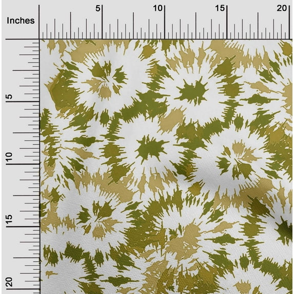 oneOone Cotton Cambric Olive Green Fabric Florals Quilting Supplies Print Sewing Fabric By The Yard 56 Inch Wide