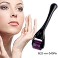 thumbnail image 3 of Rodillo Derma 0.25, microagujas, herramienta de masaje con rodillo de microagujas de titanio, herramienta de masaje facial para el cuidado de la belleza de la piel, 540 pines, 0,25 mm, uso doméstico, negro y morado Zhivalor  OTTO-ZYS-0157, 3 of 6