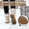 thumbnail image 4 of Women's Duck Boots Waterproof Winter Snow Boot Beige White US/9, 4 of 7