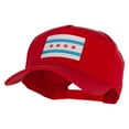 thumbnail image 2 of Chicago Flag 5 Panel Cotton Heat Transfer Unstructured Cap - Red OSFM, 2 of 5