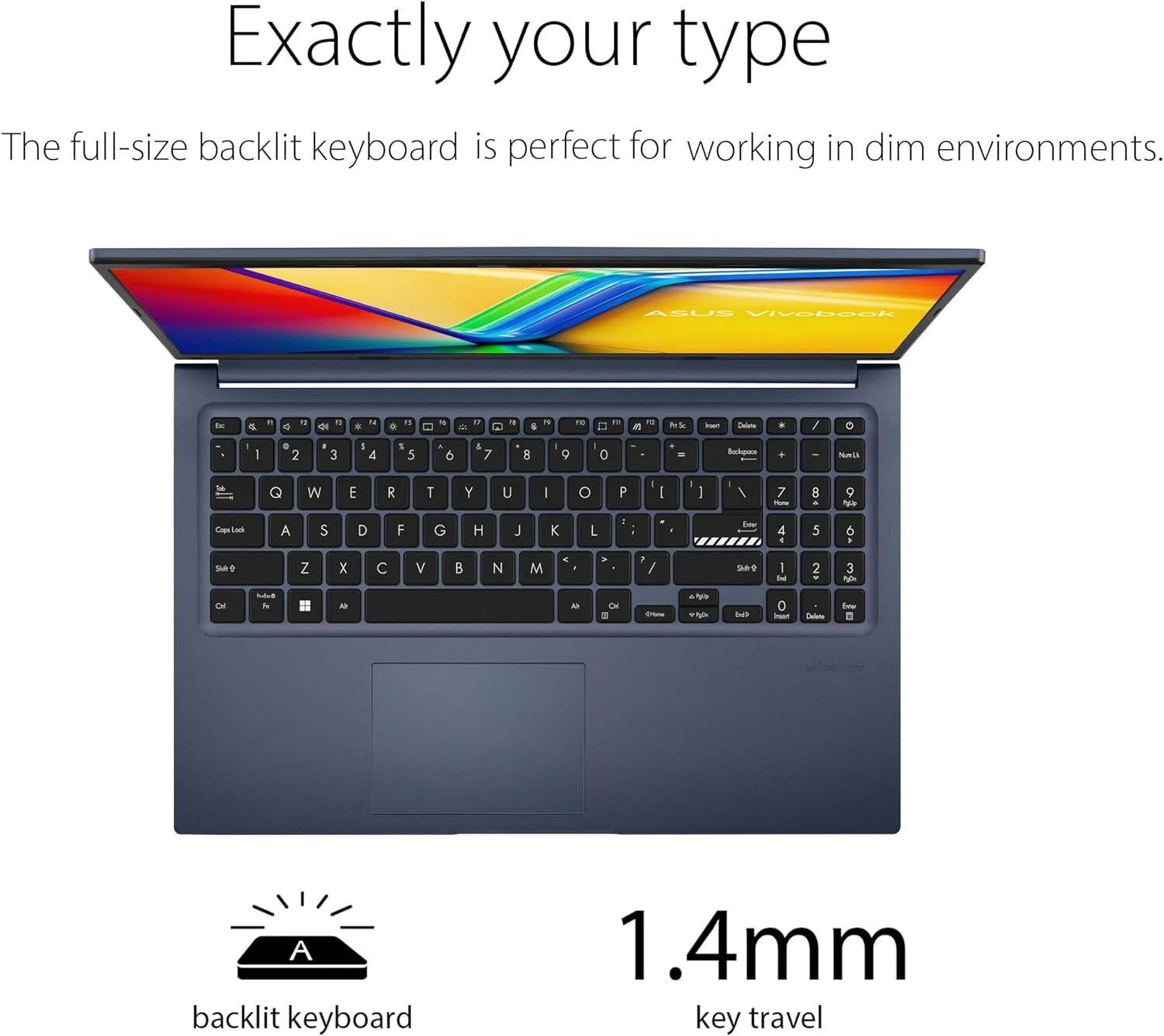ASUS Vivobook 15 FHD Laptop, 15.6” Touch, Intel Core i7-1255U