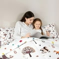 thumbnail image 5 of jejeloiu Safari Animal Fox Queen Comforter Set,Cute Jungle Animal Bedding Sets,Rustic Pine Cone Bedding Comforter Set For Adults,Super Cozy Room Decor Reversible,3-Piece, 5 of 8