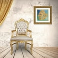 thumbnail image 3 of Pinto, Patricia 12x12 Gold Ornate Wood Framed with Double Matting Museum Art Print Titled - Teal Gold Leaf Palm II, 3 of 4