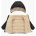 thumbnail image 3 of Baby Girls Boys Removable Hooded Down Jacket Toddler Windproof Snow Winter Coat Warm Lined Fleece Jackets Outerwear 2-6T, 3 of 7