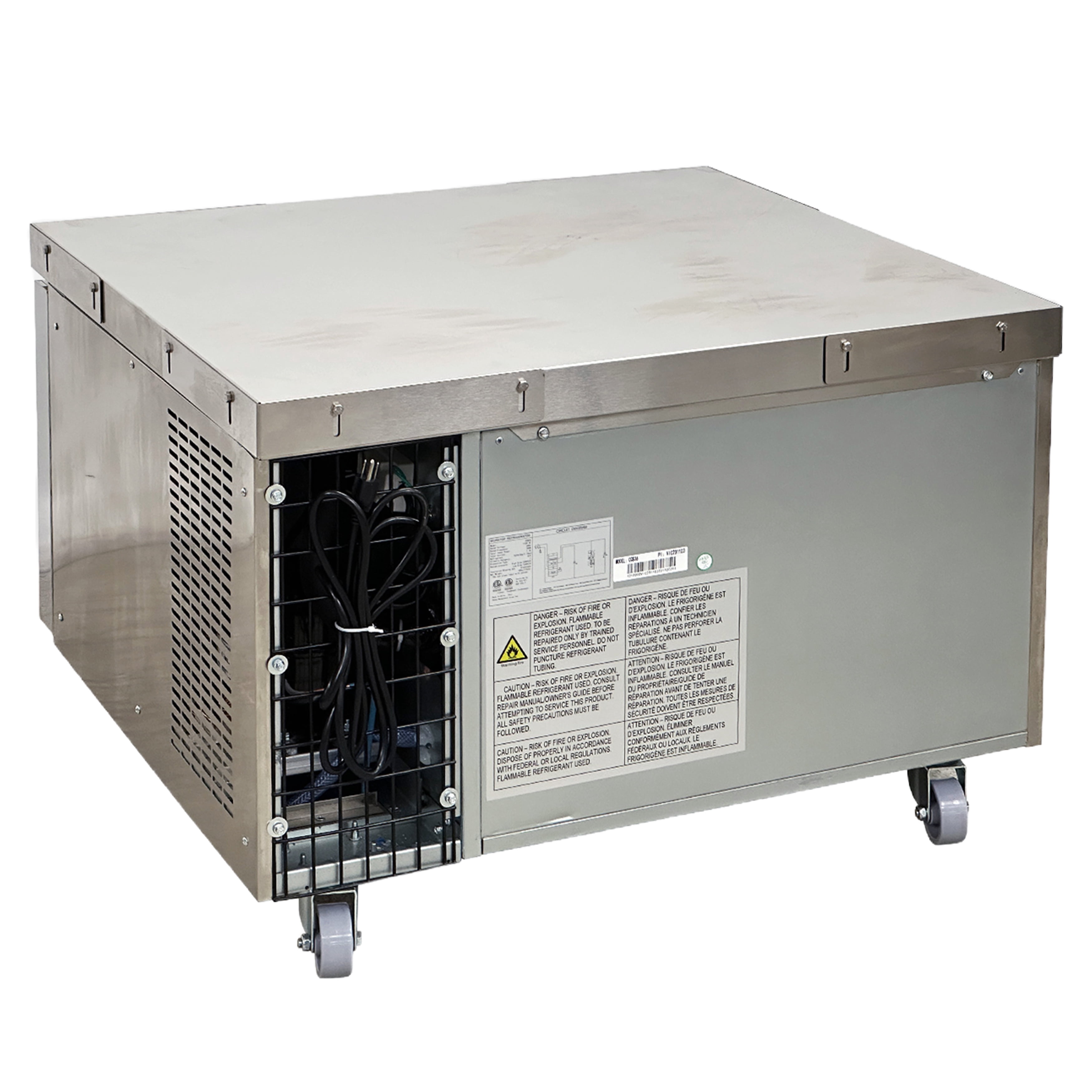 36 in. Chef Base Two Drawer Refrigerator, Refrigerated Chef Base, Commercial Undercounter Fridge with Stainless Steel Drawers NSF ETL Certified