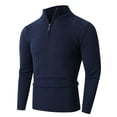 thumbnail image 1 of OJinShaWanO Pull Tunique Homme 2025 Nouveau Pull Mode Col Montant Demi-Zip Pull Chemise de Base pour Homme, 1 of 3