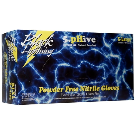Disposable Nitrile Gloves - Size XL, Box of 100 - Stronger, Thicker, More Chemically Resistant for Many Industries, Ideal for workers in Automotive,.., By Black