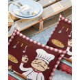 thumbnail image 3 of Red Retro Chef with Folk Cooking Food Outdoor Pillow Covers Waterproof Throw Pillow Cover 20x20in Set of 2,Square Decorative Pillowcases Cushion Case for Patio Sofa Couch,Buffalo Plaid Frame, 3 of 7