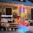 thumbnail image 3 of 5Ft RGB Led Christmas Tree With Star Topper – App & Remote Controlled, 220 Lights With Multiple Modes, Indoor/Outdoor Holiday Decoration,Christmas Decor,1 PCS, 3 of 7