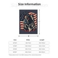 thumbnail image 5 of Gaeub Patriotic Bulldog Art Print Flannel Throw Blanket, Home Fleece Throw Blanket for Couch or Bed,Decorative Blankets,Lightweight Fuzzy Flannel Blanket-40"x30", 5 of 6
