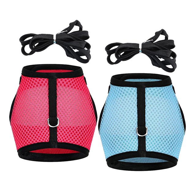 Arnés de conejo con correa elástica Malla Chaleco Arnés Transpirable para Bunny Walking Largo 20cm-32cm Yuyangstore Arnés y correa de conejo