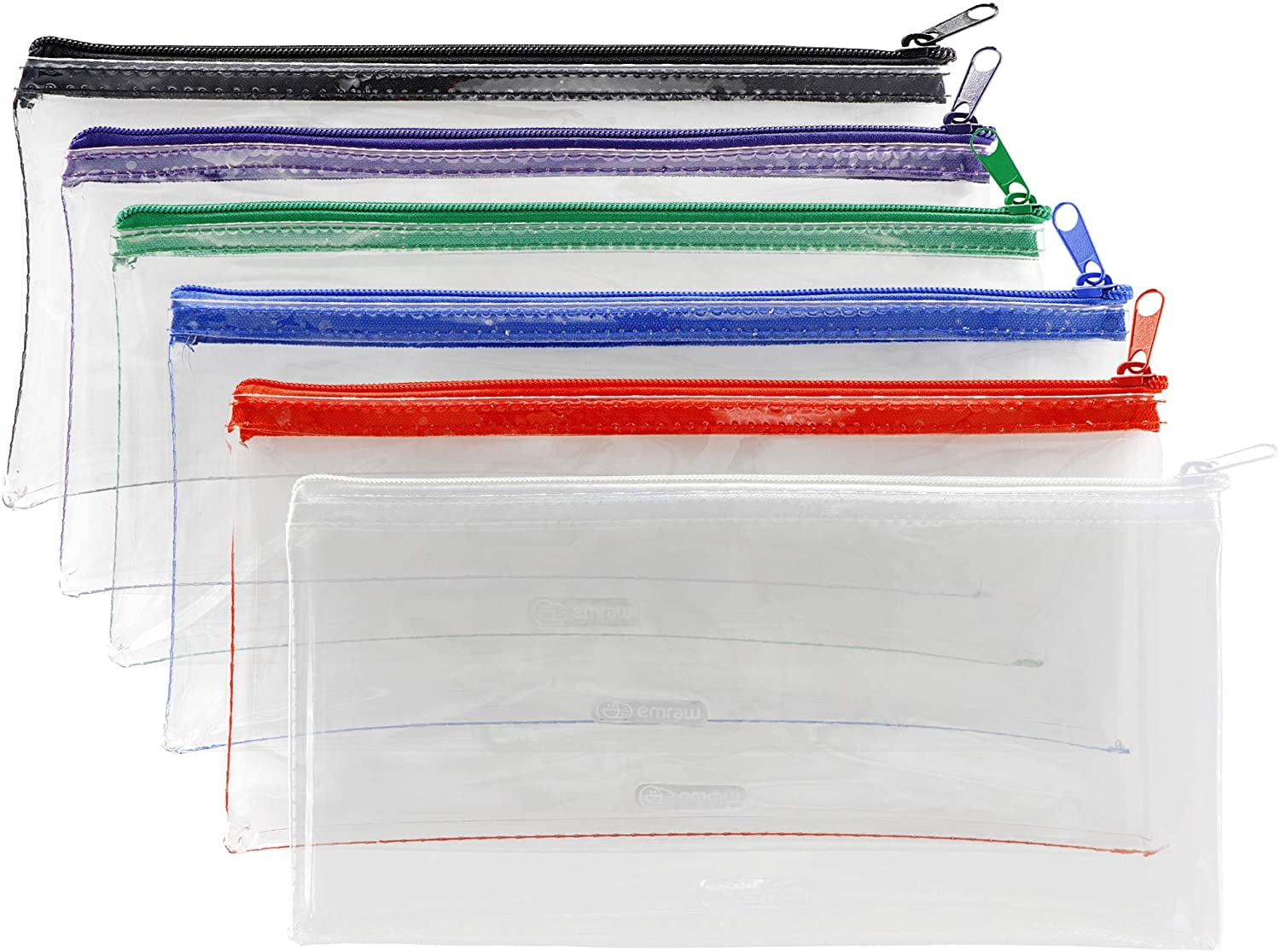 100 Pieces Zipper Envelope Clear Pencil Case Bulk with Label Pocket Clear  Plastic Envelopes with Zippered, A6 Pencil Bags for Cash, School Office  Supplies, 9.2 x 4.7 Inches (White) - Yahoo Shopping