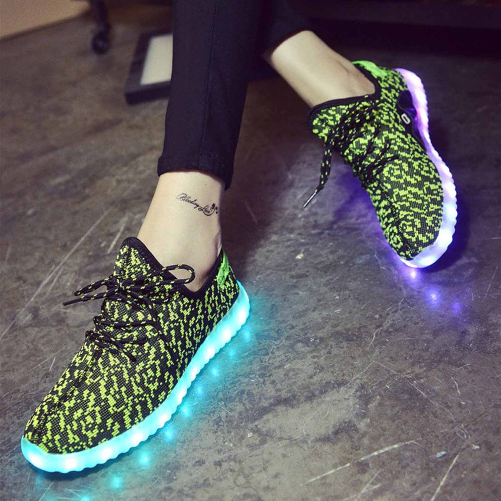 LED Glowing Shoes USB Recharge Luminous Light Up Shoes Sports Unisex Shoes 35~44 