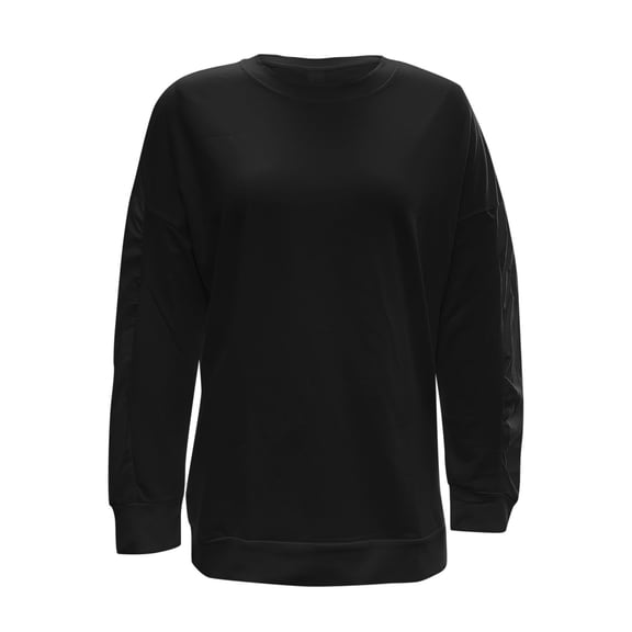 Vedolay Hoodies for Women Women's Long Sleeve Sweatshirts Casual Crewneck Loose Fit Pollover Hoodie Fall Cute Tops,Black L