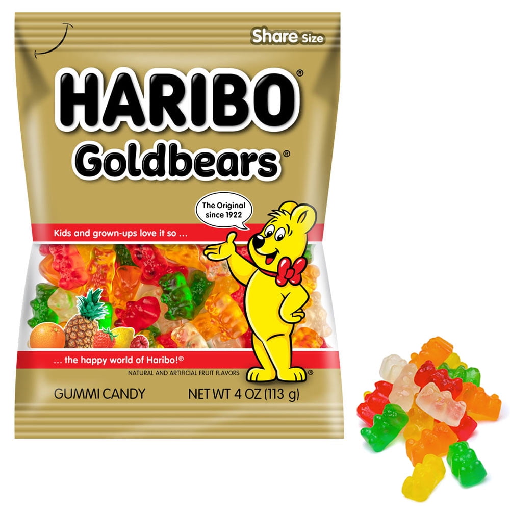 1 BAG Haribo Gummy Bears Goldbears Fruit Gummi Candy Bear Sweet Chewy Candies