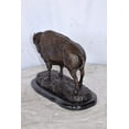 thumbnail image 4 of Nifao Bison standing and looking down Bronze Statue – Home Decor Sculpture, 11"L x 6"W x 8"H, 4 of 14