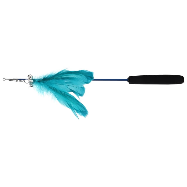 Varita para gato, juguete para varita para gato con palo de plumas para gato, varita para gato con plumas, ultra sensible Jadeshay A