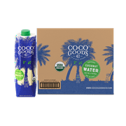 CocoGoods Co Single Origin 100% Organic Coconut Water 33.8 fl. oz, 6 pack