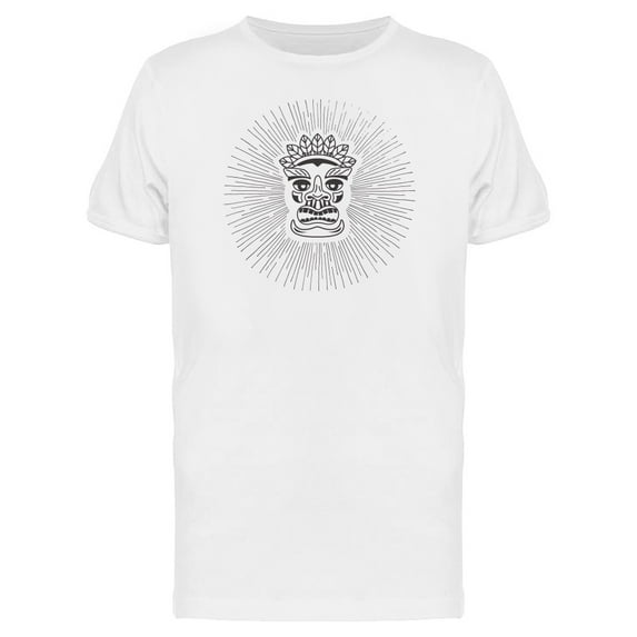 Tiki Mask Line Art Tee Men's -Image by Shutterstock