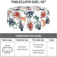 thumbnail image 2 of Octopus Table Cloth Round Table Cover Wrinkle Resistant Waterproof Tablecloth 60 Inch Washable for Kitchen Party Picnic, 2 of 6