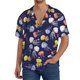thumbnail image 1 of Fotbe Colorful Jellyfish Camisa Estampada de Manga Corta para Hombre, Casual de Verano, Estilo Playero, Sin Arrugas-X-Large, 1 of 5