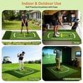 thumbnail image 7 of 5x4 FT Turf Golf Hitting Mat with Alignment & Swing Lines, High-Density Artificial Grass Mat with Shock Absorption for Indoor/Outdoor Practice, Chipping & Driving Training, 7 of 7