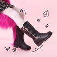 thumbnail image 2 of Botas DREAM PAIRS KNICE para Niñas con Pelo Sintético hasta la Rodilla en Negro, 2 of 7