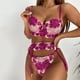 thumbnail image 4 of Gibobby Lencería sexy para mujer Conjunto de Lencería de Malla, Conjunto de Lencería Elegante para Dama para Noche de Bodas(Morado, M), 4 of 5