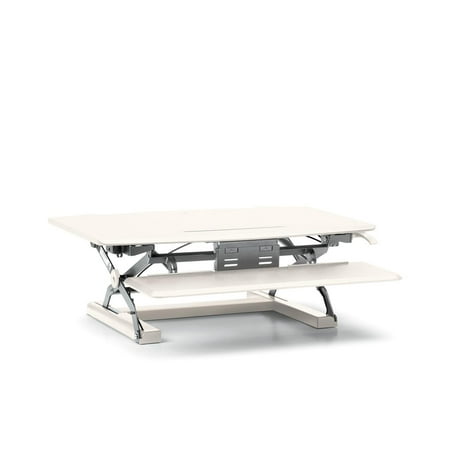 HON Coordinate Desktop Riser with Keyboard Tray  White (BSXRISERWHT)