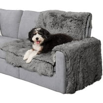 FurHaven Pet Products Luxury Fur Snuggle Spot Furniture Protector - Gray, One Size