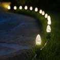 thumbnail image 4 of Wintergreen Lighting C7 Warm White OptiCore Faceted LED Pathway Light Kit, 100 Lights, 12" Spacing, Green Wire, 100 ft, 4 of 8
