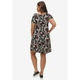 thumbnail image 2 of ellos Women's Plus Size Short Sleeve A-Line Knit Dress, 2 of 4