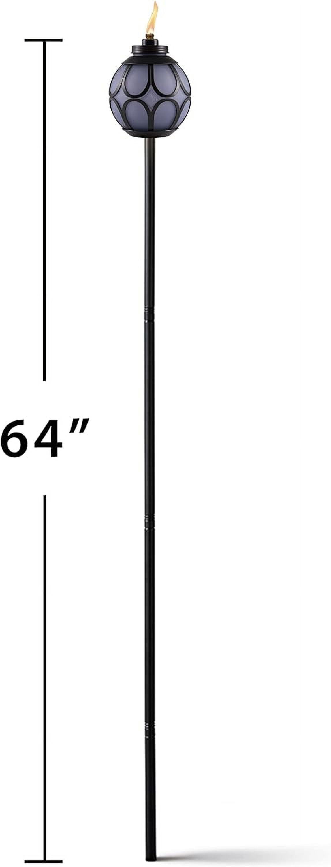 TIKI® Brand Easy Install 2-Pack 64 Inch TIKI Torch Metal Globe